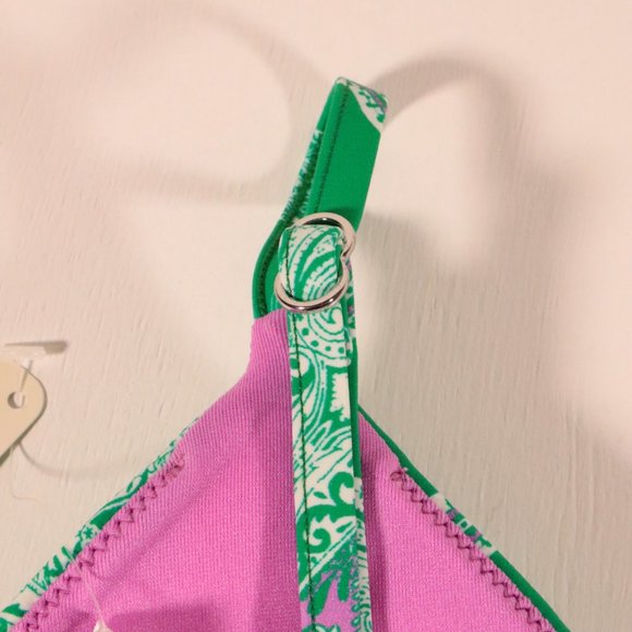 NWOT Seafolly X Revolve Bandana Bay Fixed Tri Bikini Top - Picture 9 of 15